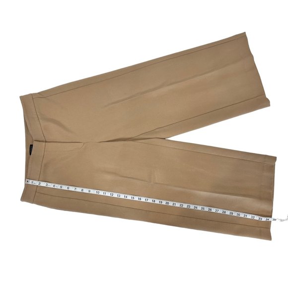 Ann Taylor Factory Khaki Wide Leg Cropped Pants Size 8 - Picture 8 of 13